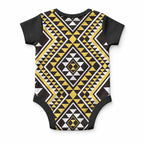 New Zealand Kowhai Taniko Motifs Baby Onesie Maori Poi Dance Costume Inspired