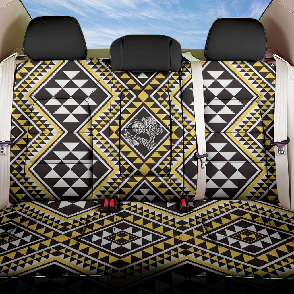 New Zealand Kowhai Taniko Motifs Back Car Seat Cover Maori Poi Dance Costume Inspired