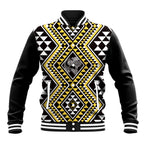 New Zealand Kowhai Taniko Motifs Baseball Jacket Maori Poi Dance Costume Inspired