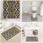 New Zealand Kowhai Taniko Motifs Bathroom Set Maori Poi Dance Costume Inspired