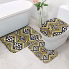 New Zealand Kowhai Taniko Motifs Bathroom Set Maori Poi Dance Costume Inspired