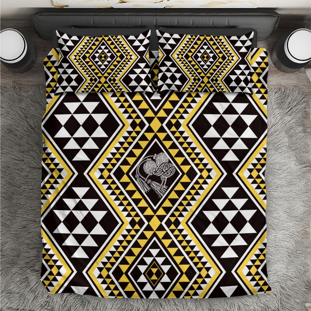 New Zealand Kowhai Taniko Motifs Bedding Set Maori Poi Dance Costume Inspired