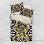 New Zealand Kowhai Taniko Motifs Bedding Set Maori Poi Dance Costume Inspired