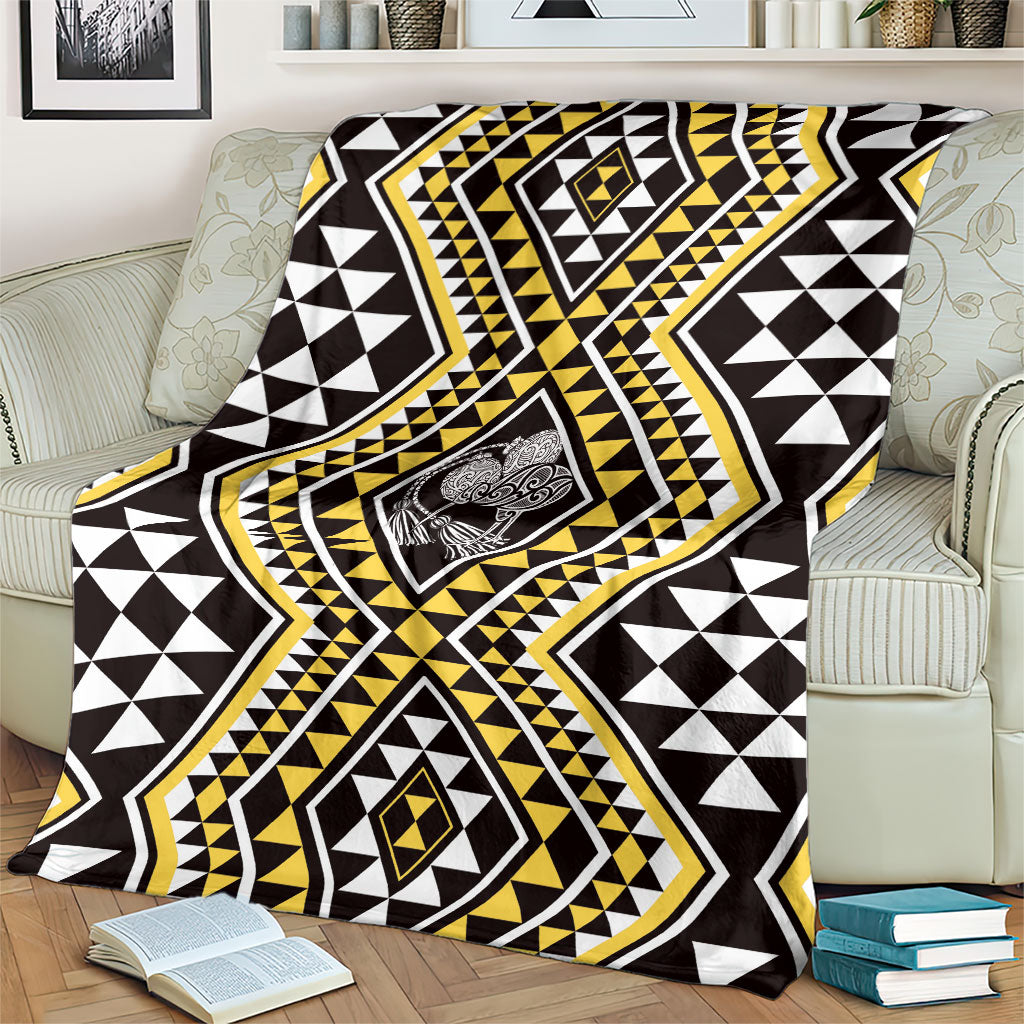 New Zealand Kowhai Taniko Motifs Blanket Maori Poi Dance Costume Inspired