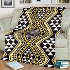 New Zealand Kowhai Taniko Motifs Blanket Maori Poi Dance Costume Inspired