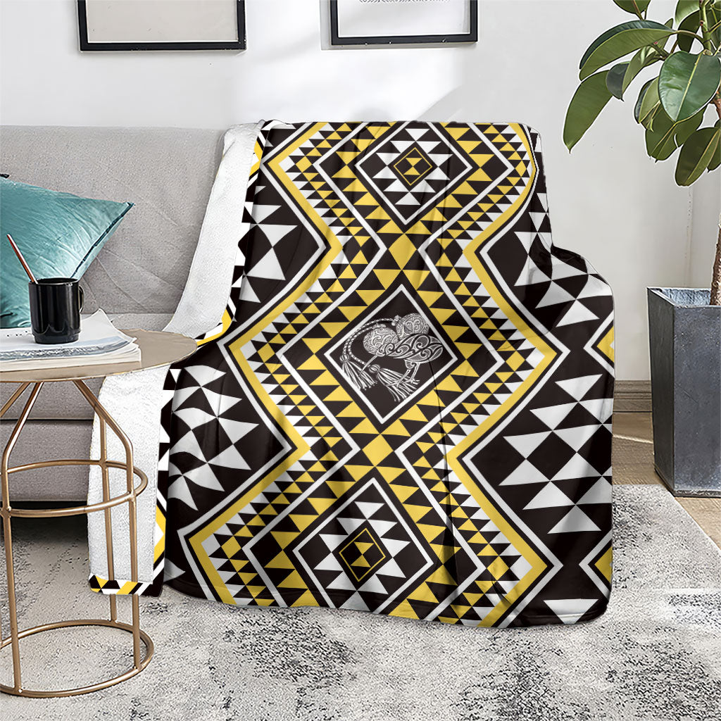 New Zealand Kowhai Taniko Motifs Blanket Maori Poi Dance Costume Inspired