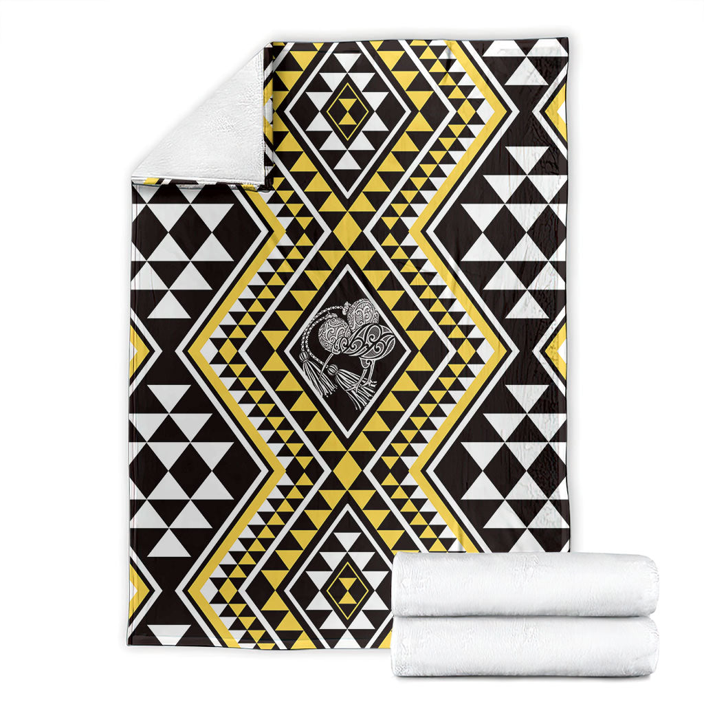 New Zealand Kowhai Taniko Motifs Blanket Maori Poi Dance Costume Inspired
