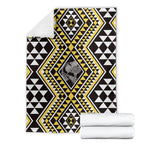 New Zealand Kowhai Taniko Motifs Blanket Maori Poi Dance Costume Inspired