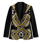 New Zealand Kowhai Taniko Motifs Blazer Maori Poi Dance Costume Inspired