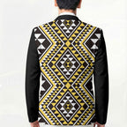 New Zealand Kowhai Taniko Motifs Blazer Maori Poi Dance Costume Inspired