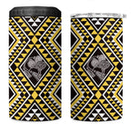 New Zealand Kowhai Taniko Motifs 4 in 1 Can Cooler Tumbler Maori Poi Dance Costume Inspired