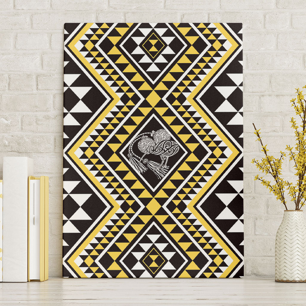 New Zealand Kowhai Taniko Motifs Canvas Wall Art Maori Poi Dance Costume Inspired