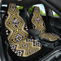 New Zealand Kowhai Taniko Motifs Car Seat Cover Maori Poi Dance Costume Inspired
