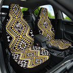 New Zealand Kowhai Taniko Motifs Car Seat Cover Maori Poi Dance Costume Inspired
