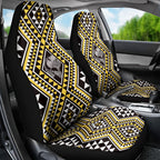 New Zealand Kowhai Taniko Motifs Car Seat Cover Maori Poi Dance Costume Inspired