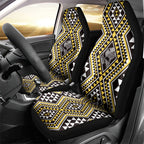 New Zealand Kowhai Taniko Motifs Car Seat Cover Maori Poi Dance Costume Inspired