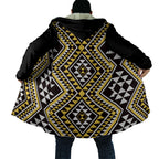 New Zealand Kowhai Taniko Motifs Cloak Maori Poi Dance Costume Inspired