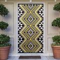 New Zealand Kowhai Taniko Motifs Door Cover Maori Poi Dance Costume Inspired