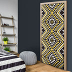 New Zealand Kowhai Taniko Motifs Door Cover Maori Poi Dance Costume Inspired