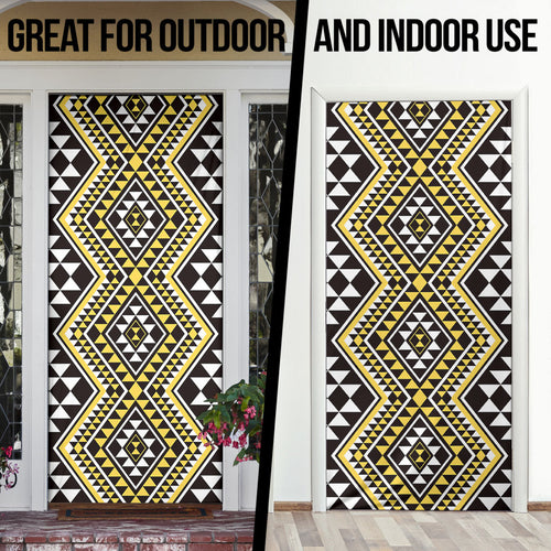 New Zealand Kowhai Taniko Motifs Door Cover Maori Poi Dance Costume Inspired