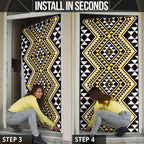 New Zealand Kowhai Taniko Motifs Door Cover Maori Poi Dance Costume Inspired