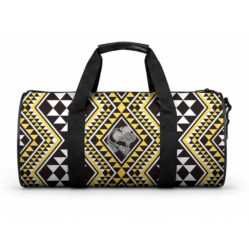 New Zealand Kowhai Taniko Motifs Duffle Bag Maori Poi Dance Costume Inspired