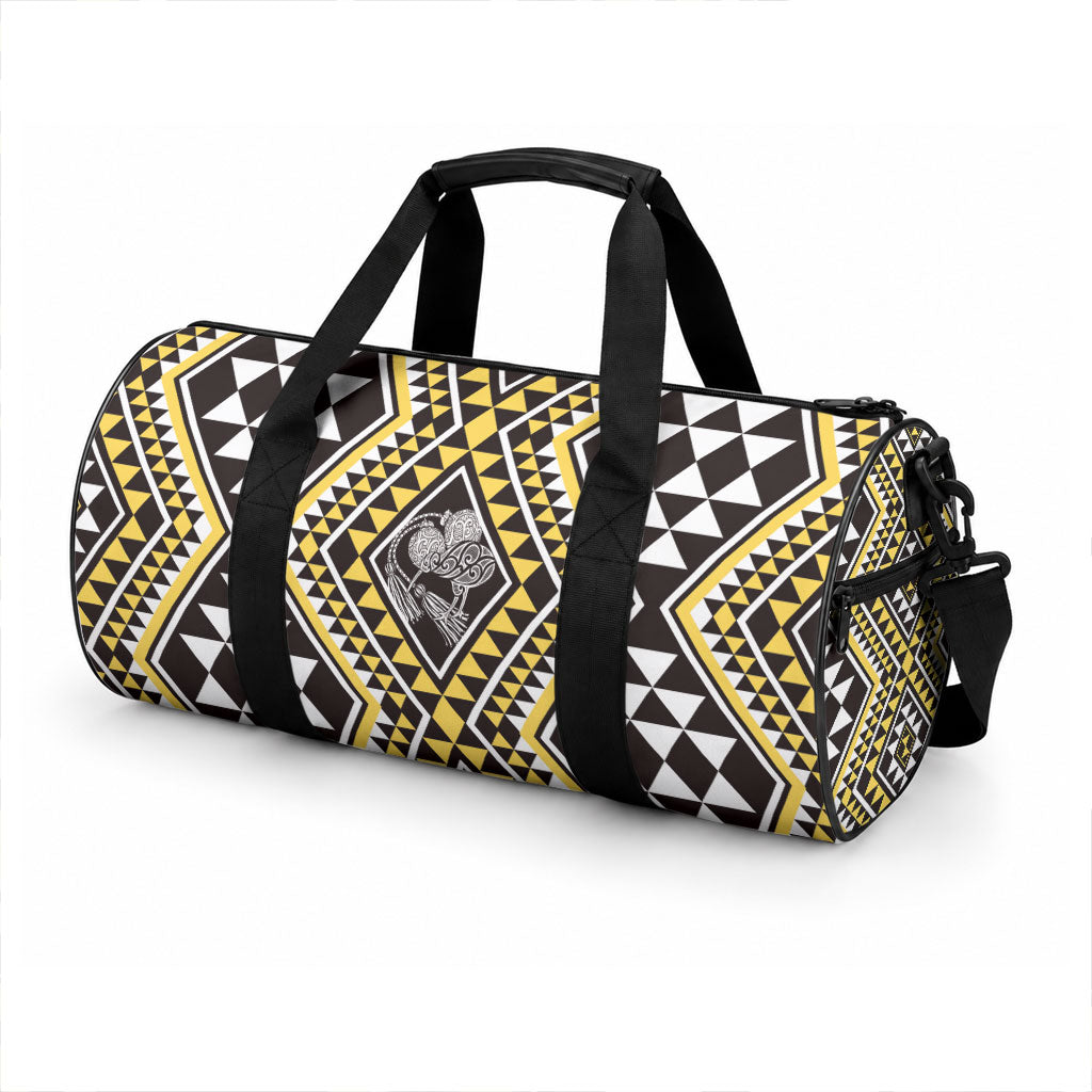 New Zealand Kowhai Taniko Motifs Duffle Bag Maori Poi Dance Costume Inspired