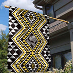 New Zealand Kowhai Taniko Motifs Garden Flag Maori Poi Dance Costume Inspired