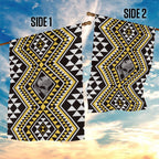 New Zealand Kowhai Taniko Motifs Garden Flag Maori Poi Dance Costume Inspired