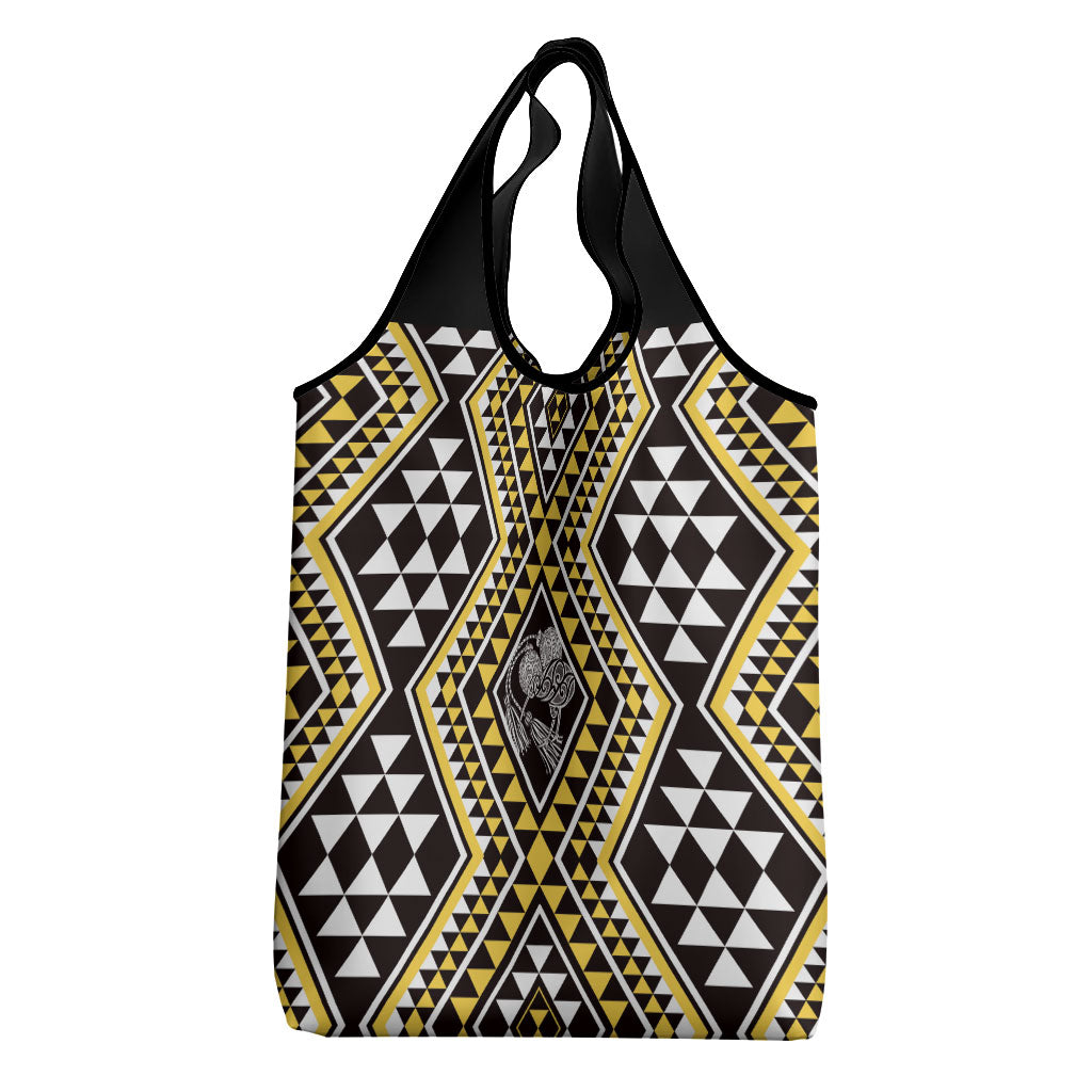 New Zealand Kowhai Taniko Motifs Grocery Bag Maori Poi Dance Costume Inspired