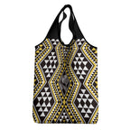 New Zealand Kowhai Taniko Motifs Grocery Bag Maori Poi Dance Costume Inspired