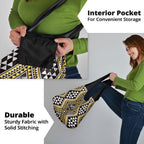 New Zealand Kowhai Taniko Motifs Grocery Bag Maori Poi Dance Costume Inspired