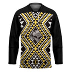 New Zealand Kowhai Taniko Motifs Hockey Jersey Maori Poi Dance Costume Inspired