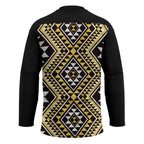 New Zealand Kowhai Taniko Motifs Hockey Jersey Maori Poi Dance Costume Inspired
