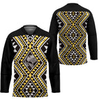 New Zealand Kowhai Taniko Motifs Hockey Jersey Maori Poi Dance Costume Inspired