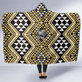 New Zealand Kowhai Taniko Motifs Hooded Blanket Maori Poi Dance Costume Inspired
