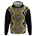 New Zealand Kowhai Taniko Motifs Hoodie Maori Poi Dance Costume Inspired