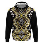 New Zealand Kowhai Taniko Motifs Hoodie Maori Poi Dance Costume Inspired
