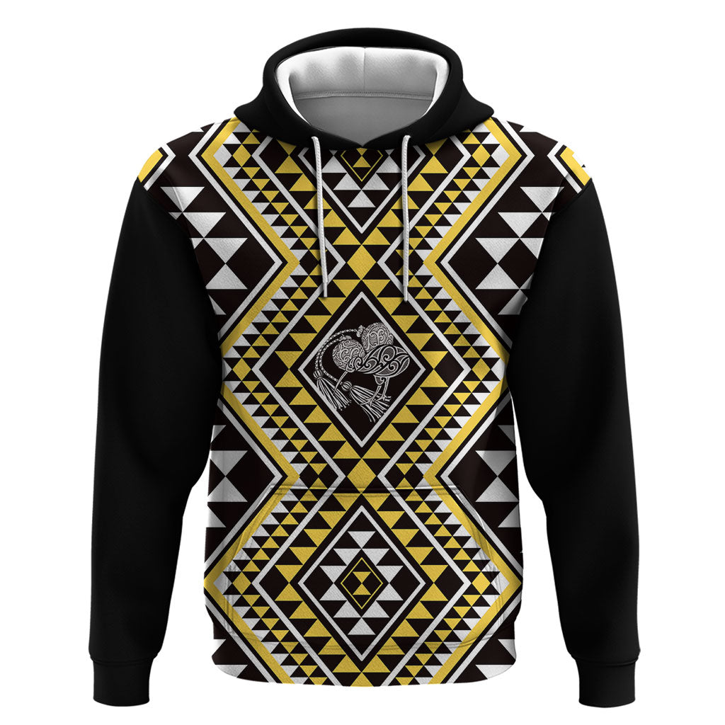 New Zealand Kowhai Taniko Motifs Hoodie Maori Poi Dance Costume Inspired