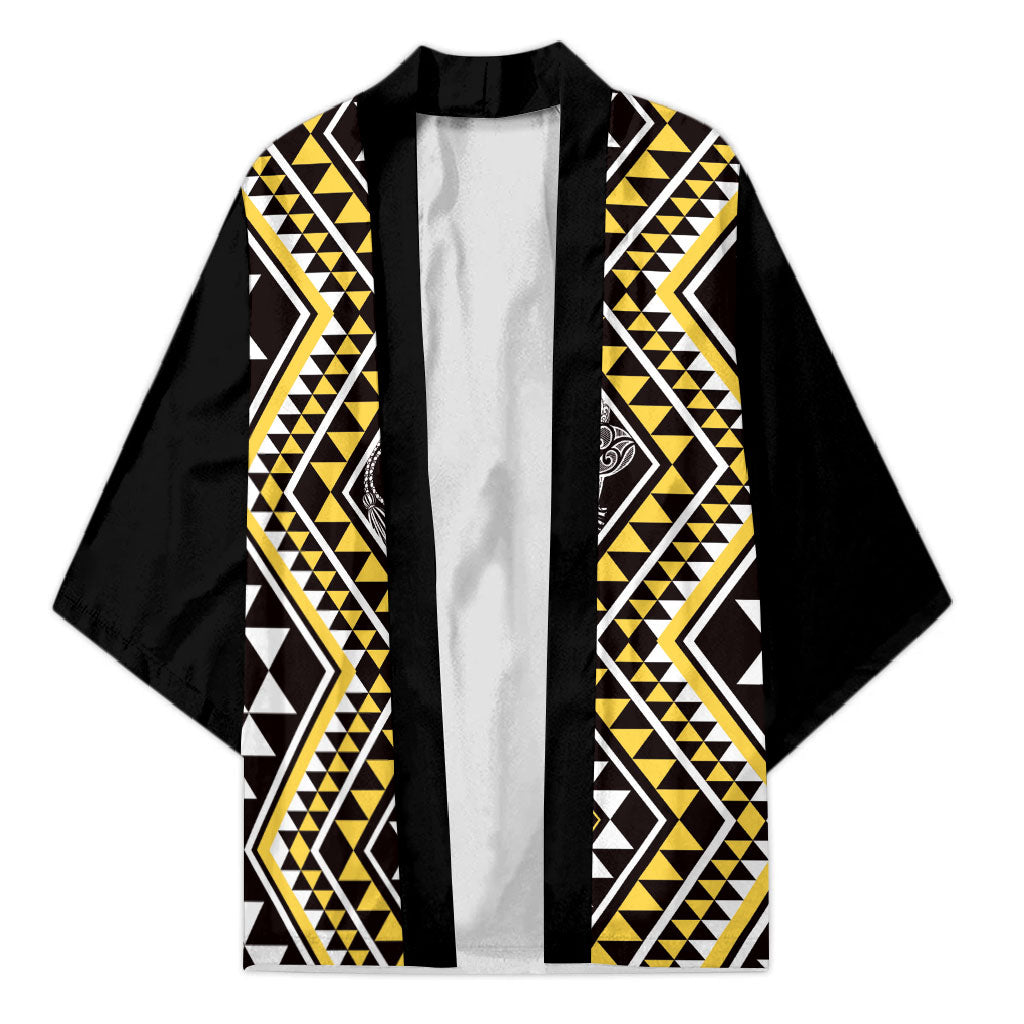 New Zealand Kowhai Taniko Motifs Kimono Maori Poi Dance Costume Inspired