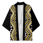 New Zealand Kowhai Taniko Motifs Kimono Maori Poi Dance Costume Inspired