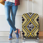 New Zealand Kowhai Taniko Motifs Luggage Cover Maori Poi Dance Costume Inspired