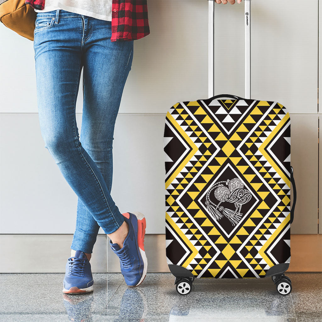 New Zealand Kowhai Taniko Motifs Luggage Cover Maori Poi Dance Costume Inspired
