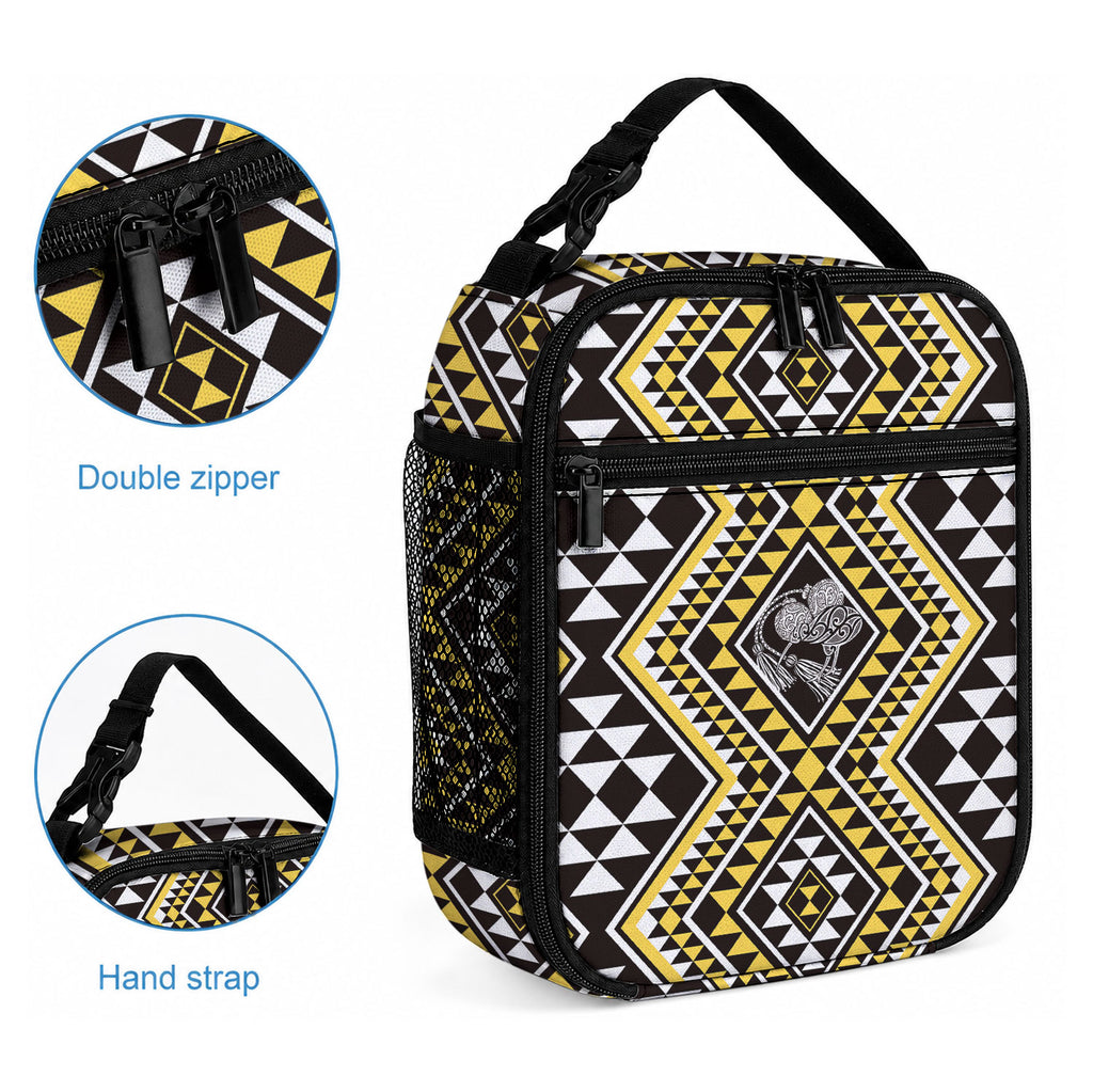 New Zealand Kowhai Taniko Motifs Lunch Bag Maori Poi Dance Costume Inspired
