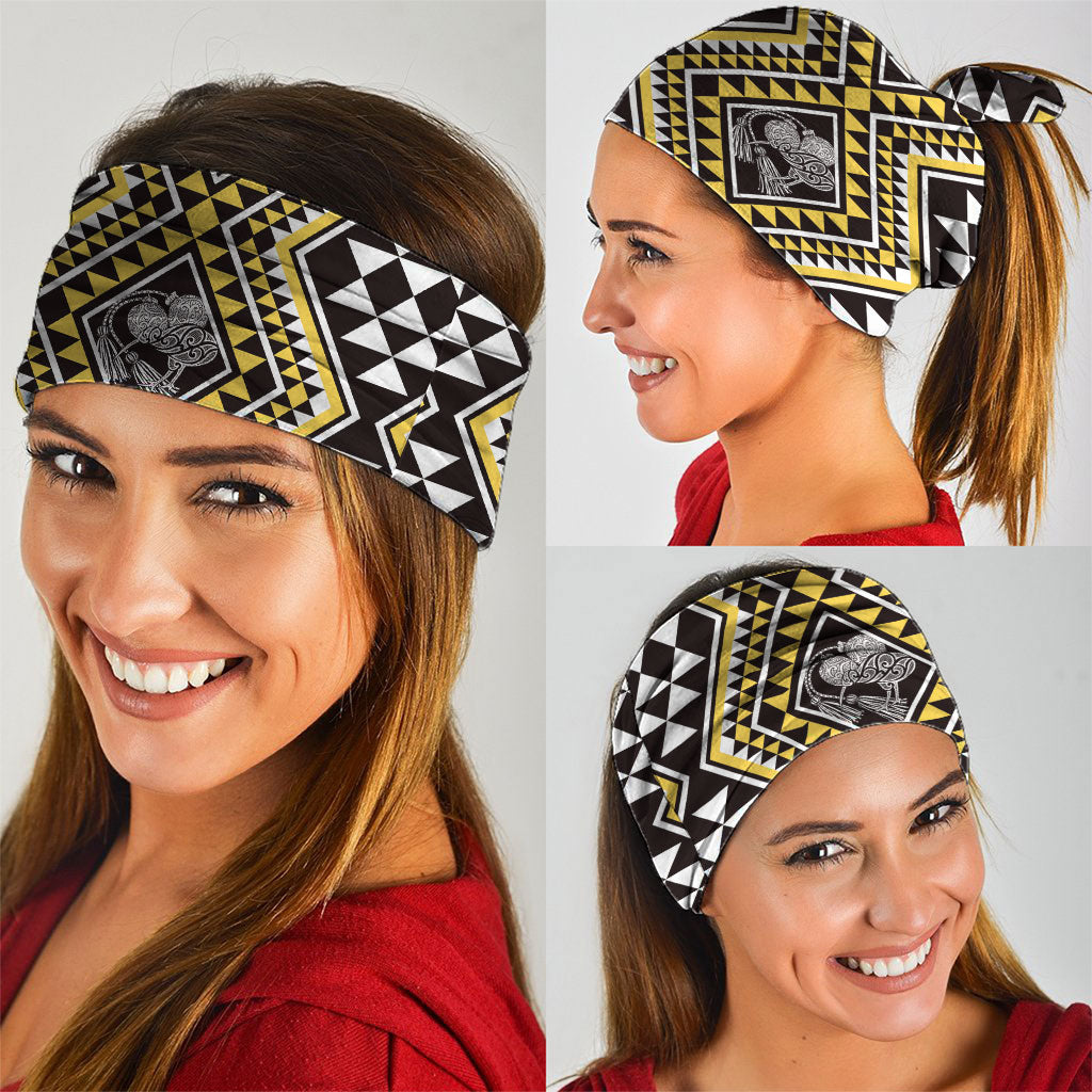 New Zealand Kowhai Taniko Motifs Neck Gaiter Maori Poi Dance Costume Inspired
