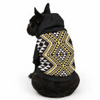 New Zealand Kowhai Taniko Motifs Pet Hoodie Maori Poi Dance Costume Inspired