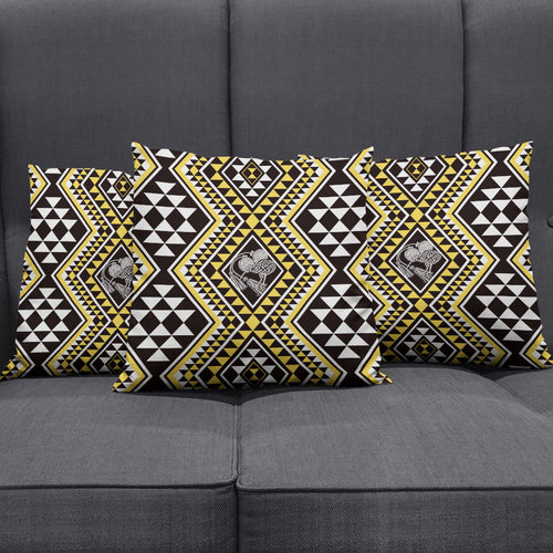 New Zealand Kowhai Taniko Motifs Pillow Cover Maori Poi Dance Costume Inspired
