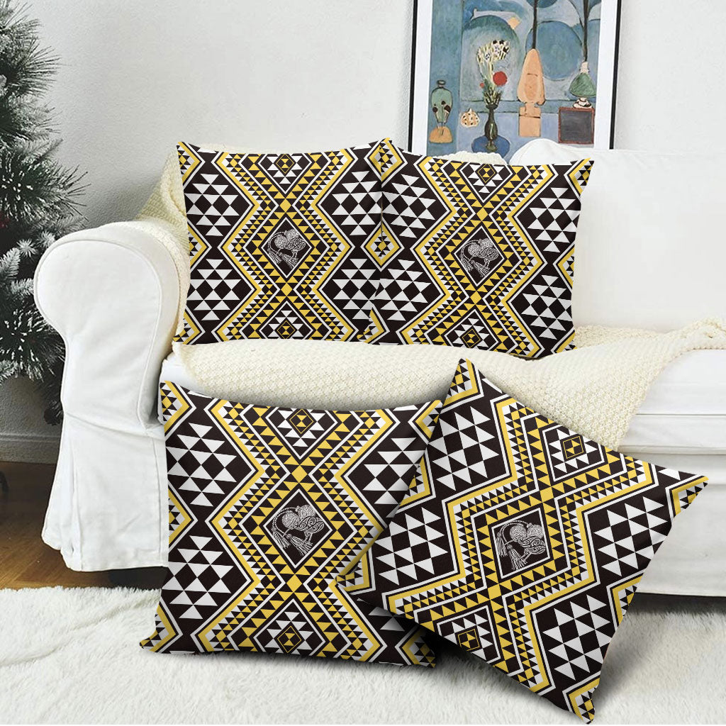 New Zealand Kowhai Taniko Motifs Pillow Cover Maori Poi Dance Costume Inspired