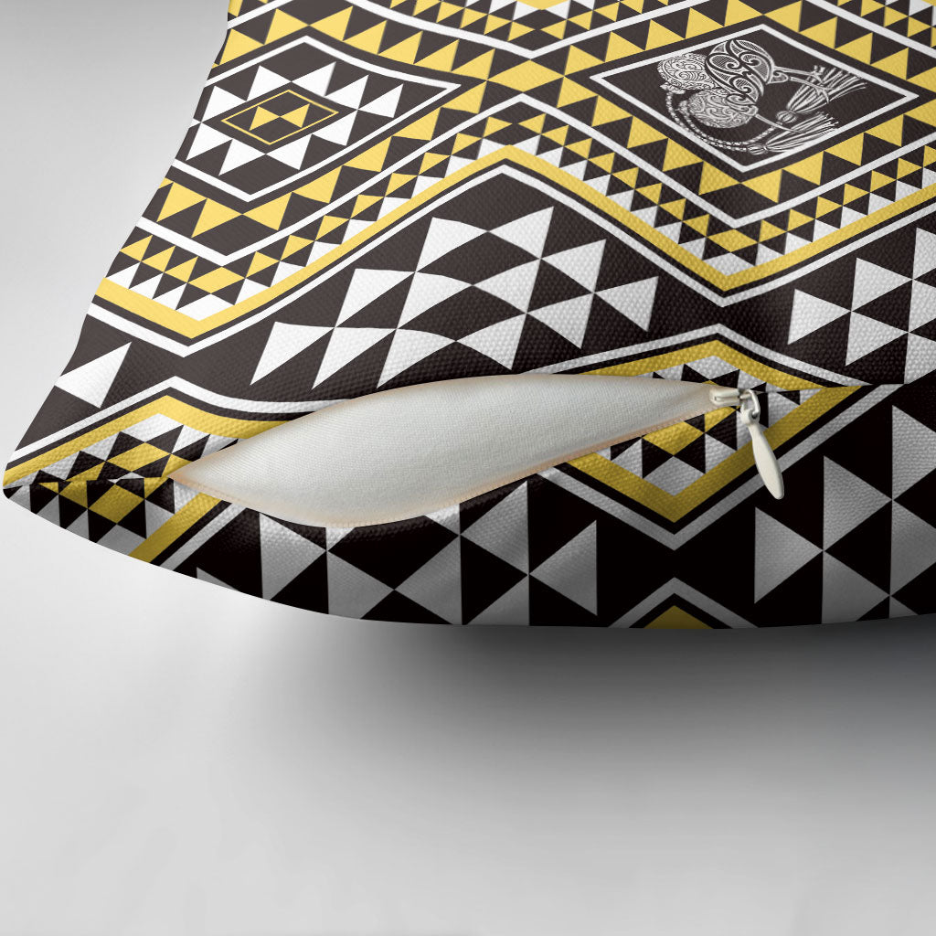 New Zealand Kowhai Taniko Motifs Pillow Cover Maori Poi Dance Costume Inspired