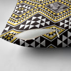 New Zealand Kowhai Taniko Motifs Pillow Cover Maori Poi Dance Costume Inspired